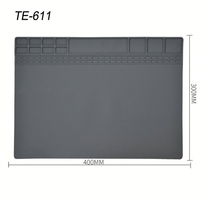 Silicone soldering mat with ESD protection, heat-resistant (320mm x 230mm)