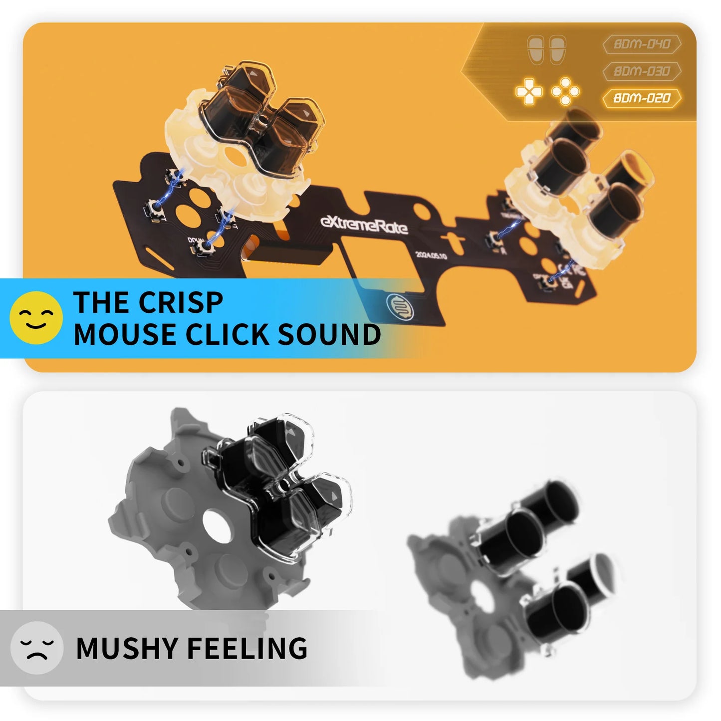 eXtremeRate_Face_Clicky_Kit_for_PS5_Controller_BDM-010_020_Custom_Hard_Silicone_Tactile_Switch_Dpad_Action_Buttons_for_PS5_Controller-6