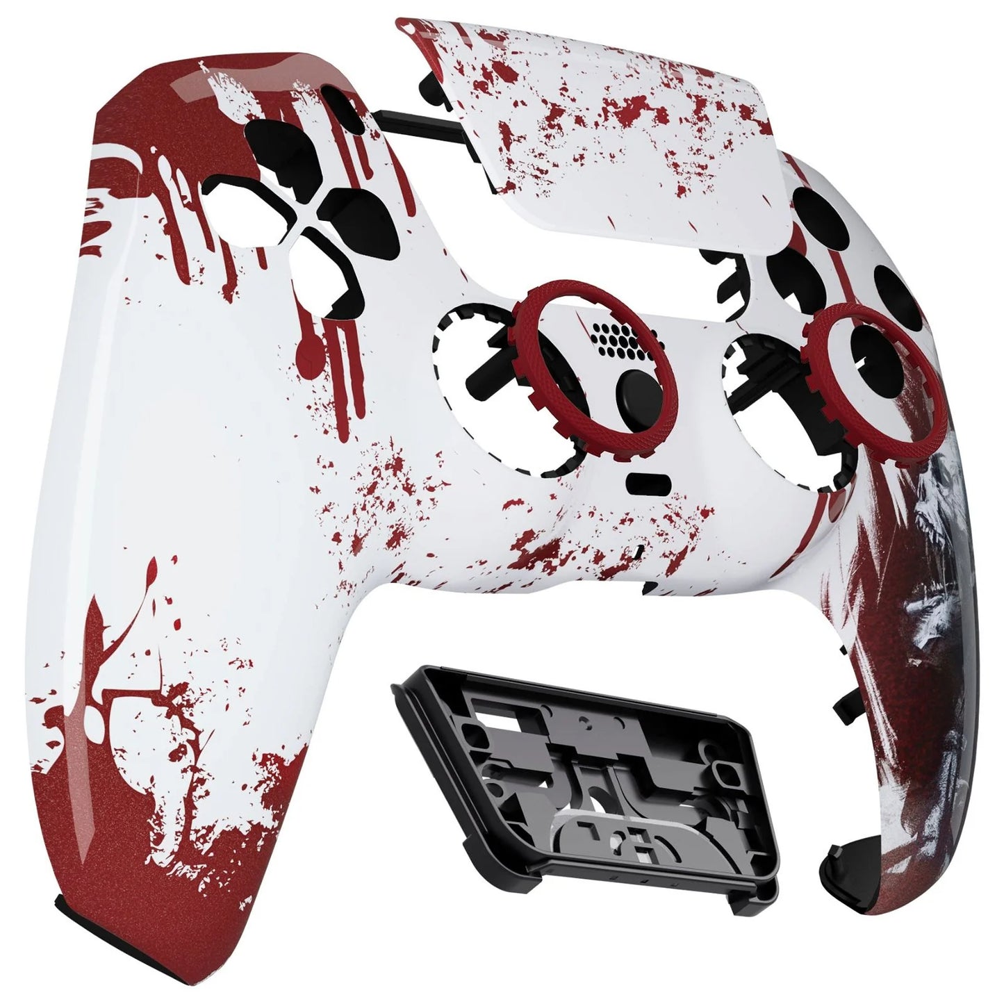 Luna_Redesigned_Glossy_Blood_Zombie_Front_Shell_With_Touchpad_Compatible_With_PS5_Controller_BDM-010_BDM-020_BDM-030_BDM-040_-_GHPFT002WS_-_Extremerate_Wholesale-903182
