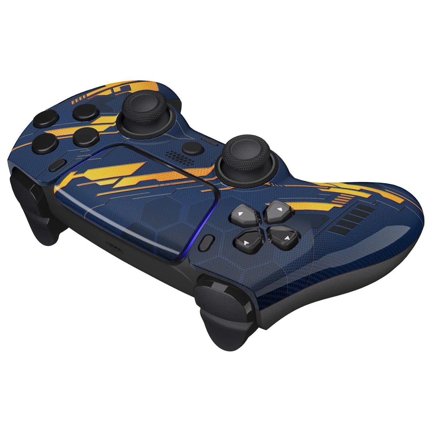 Luna_Redesigned_Glow_in_Dark_Mecha_-_Orange_Front_Shell_With_Touchpad_Compatible_With_PS5_Controller_BDM-010_BDM-020_BDM-030_BDM-040_-_GHPFT012WS_-_Extremerate_Wholesale-903543