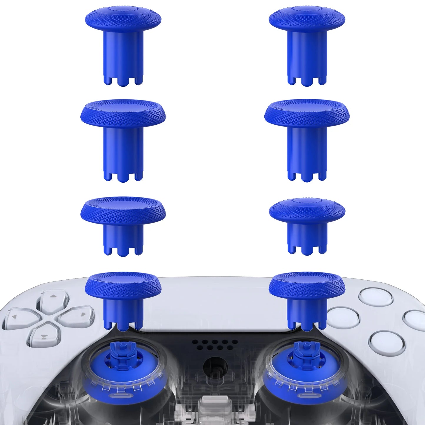 eXtremeRate White ThumbsGear V3 – 8-in-1 Austauschbare Ergonomische Thumbsticks für PS5 & PS4 Controller