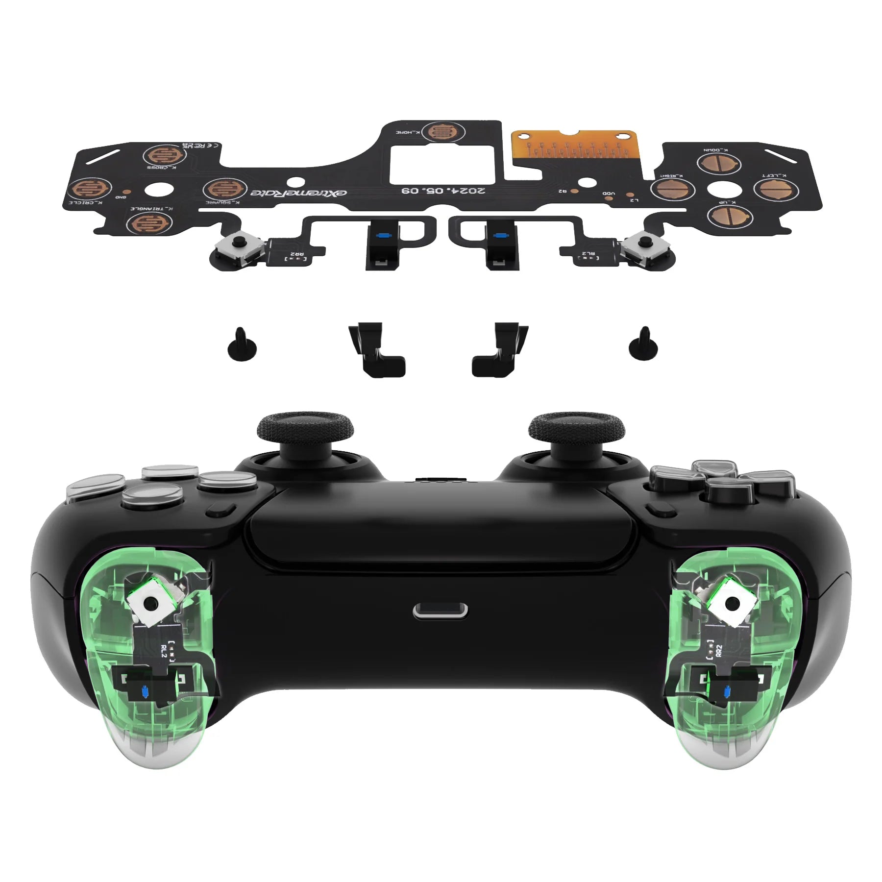 eXtremeRate Tactile Clicky Trigger Kit für PS5 Controller – Custom Bumper & Trigger Buttons für PlayStation 5